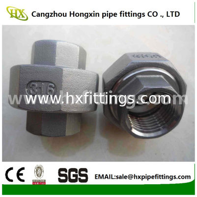 Cina 1/2 ′′ BSPT Female Threaded Union Stainless Steel 304 Cast Pipe Fitting Kelas 150 pemasok