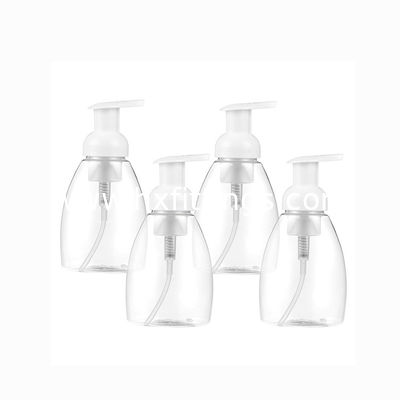 300ml Botol Pompa Dispenser Sabun Plastik Oval dengan Top Plastik Putih pemasok