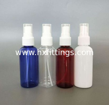 Botol PET bening plastik 50 ml dengan tutup semprotan kabut pemasok