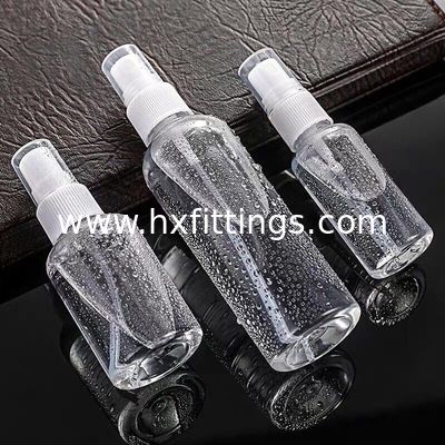 Produsen Fine Clear Empty 30ml 50ml 60ml 100ml PET Mist Spray Bottle Untuk Alkohol Gel Hand Sanitizer pemasok