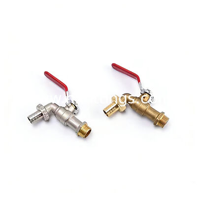 Grosir OEM Modern Nikel Berlapis 1/2 BSP/NPT Benang Dinding Mesin Cuci Kuningan Bibcock | Tahan Lama & Anti Bocor